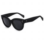 OWL ® 012 C2 Cat Eyewear Sunglasses Women's Men's Plastic Black Frame Black Lens One Pair