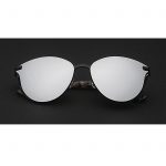 OWL ® 017 C1 Cat Round Eyewear Sunglasses Women's Men's Metal Round Black Frame Black Lens One Pair
