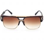 OWL ® 020 C2 Cat Rectangle Eyewear Sunglasses Women's Men's Plastic Brown Frame Brown Lens One Pair