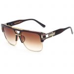 OWL ® 020 C2 Cat Rectangle Eyewear Sunglasses Women's Men's Plastic Brown Frame Brown Lens One Pair