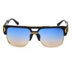 OWL ® 020 C4 Rectangle Eyewear Sunglasses Women's Men's Plastic Black Frame Colored Lens One Pair