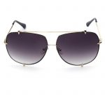 OWL ® 022 C4 Square Eyewear Sunglasses Women's Men's Metal Gold Frame Smoke Lens One Pair