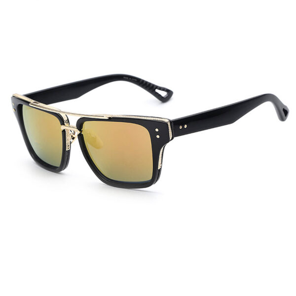 OWL ® 026 C2 Rectangle Eyewear Sunglasses Women's Men's Plastic Black Frame Orange Lens One Pair