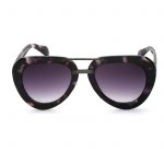 OWL ® 028 C4 Aviator Eyewear Sunglasses Women's Men's Plastic Gray Frame Smoke Lens One Pair