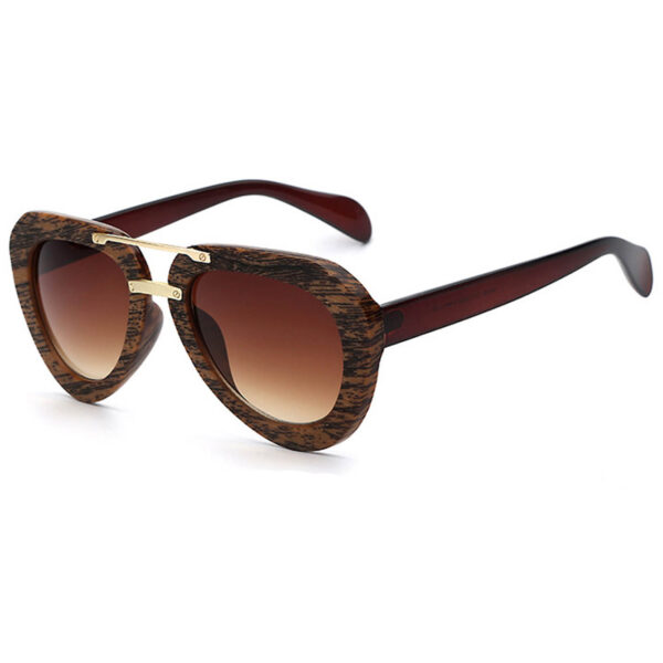 OWL ® 028 C6 Aviator Eyewear Sunglasses Women's Men's Plastic Brown Frame Brown Lens One Pair