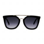 OWL ® 043 C3 Cat Round Eyewear Sunglasses Women's Men's Metal Black Frame Smoke Lens One Pair