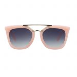 OWL ® 043 C4 Cat Round Eyewear Sunglasses Women's Men's Metal Nude Frame Smoke Lens One Pair