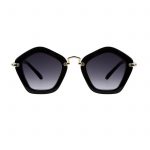 OWL ® 044 C1 Round Eyewear Sunglasses Women's Men's Metal Hot BlackFrame Smoke Lens One Pair
