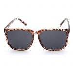 OWL ® 046 C2 Rectangle Eyewear Sunglasses Women's Men's Metal Leopard Frame Black Lens One Pair