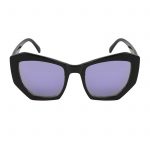 OWL ® 059 C1 CatPentagon Eyewear Sunglasses Women's Men's Plastic White Frame Purple Lens One Pair