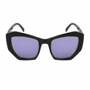 OWL ® 059 C1 CatPentagon Eyewear Sunglasses Women's Men's Plastic White Frame Purple Lens One Pair