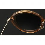 OWL ® 003 C1 Cat Round Eyewear Sunglasses Women's Men's Metal Round Circle Black Frame Smoke Lens One Pair