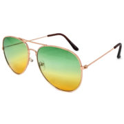 buy online aviator 2 tone color lens green yellow