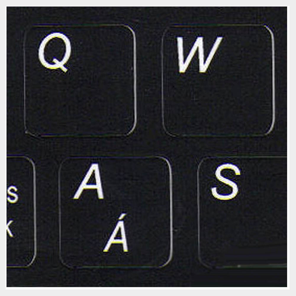 English keyboard labels for notebook mini