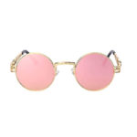 gothic rose sunglasses steampunk sunglasses gold rose pink mirror lens