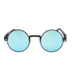 steampunk sunglasses black Blue mirror lens