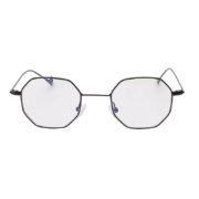 octagon shades hippie sunglasses, Black frame, clear lens