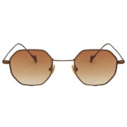 octagon shades sunglasses,bronze-copper brown lens