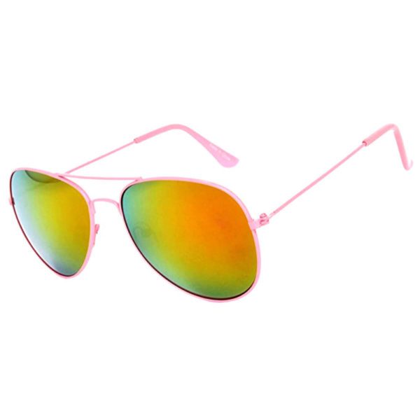pink frame sunglasses mirror lens aviators