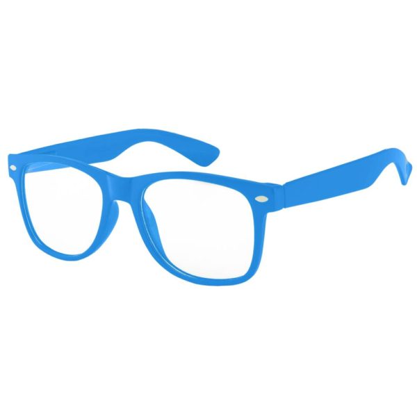 Blue frames with clear lens