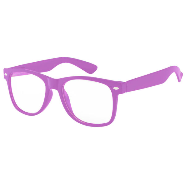 Kids Purple Frame Sunglasses With Clear Lens