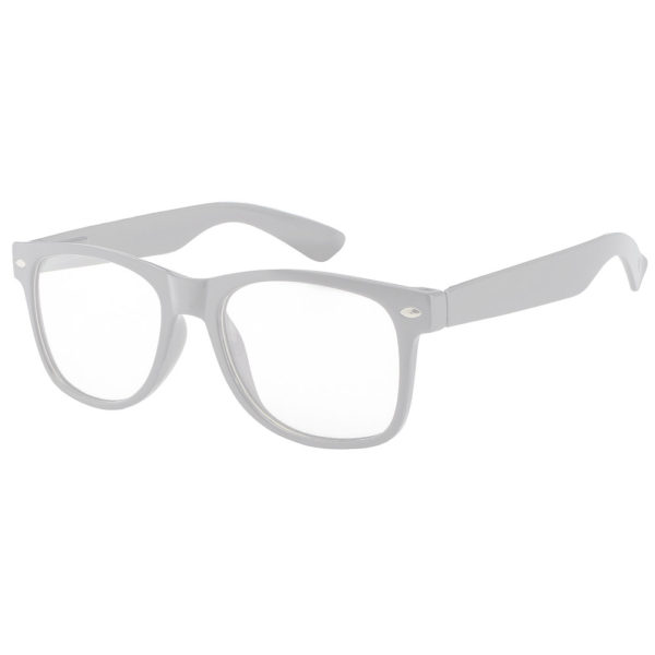 Kids White Frame Sunglasses With Clear Lens