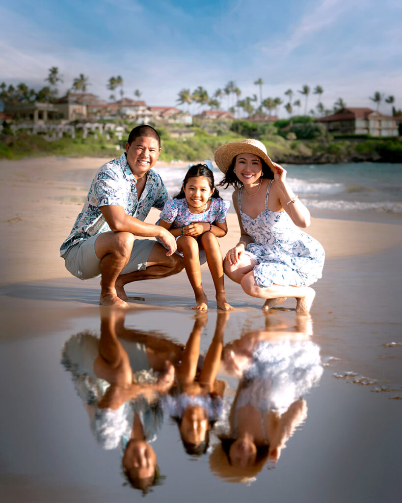 beach photo session in wailea
